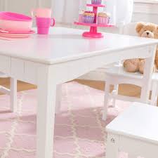 Narrow farmhouse table computer desk. Amazon Com Kidkraft Nantucket Wooden Table With Bench And 2 Chairs Children S Furniture White Gift For Ages 3 8 Toys Games