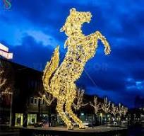 Large 3D Lion Wild Animal Sculptures Lights for Outdoor ...
