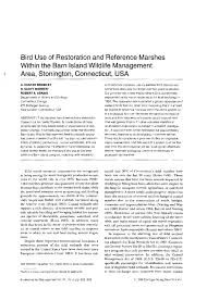 Pdf Bird Use Of Restoration And Reference Marshes Within