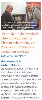 Ihre ansprechpartner sind persönlich für sie da. Wasser Gmbh Rosrath Heizung Solar Sanitar Wir Waren Teil Des Projekts Seitenwechsel Der Vr Bank Eg Bergisch Gladbach Und Haben Gerne Einen Einblick In Die Sanitar Heizungsbranche Gegeben