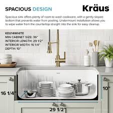 We did not find results for: Kraus Pintura Undermount 31 5 White Enameled Steel Single Bowl Kitchen Sink At Menards