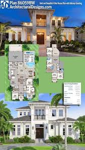 Plan 86059bw Bold And Beautiful With Second Floor Balconies In 2020 Florida House Plans Philippines House Design House Plans