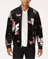 Inc International Concepts I N C Men S Abstract Floral Bomber Jacket Created For Macy S Reviews Coats Floral Bomber Jacket Bomber Jacket Concept Clothing