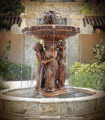 Well you're in luck, because here they come. Admire The Detailed Artwork Of This Incredible Bronze Fountain Magnificent Lion Heads Pour Wat Water Fountain Design Water Fountains Outdoor Fountains Outdoor