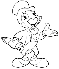 Jiminy Cricket Happy Coloring Pages For Kids Eyb Printable Pinocchio Coloring Pages For Kids Dibujos De Pinocho Dibujos Detallados Caperucita Roja Dibujo