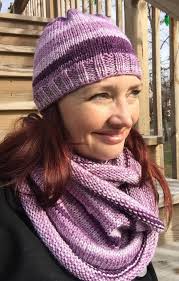 Hand Knit Hat and Infinity Scarf