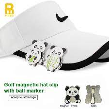 Cute Panda Design Golf Hat Clip With Ball Marker Hat Clips Cute Panda Ball Markers