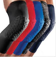 Profesyonel Nefes Spor Erkek Petek Uzun Diz Destek Brace Yastik Koruyucu Spor Basketbol Bacak Kol Spor Kneepad Basketball Leg Sleeves Leg Sleeves Knee Compression Sleeve