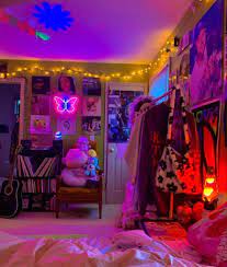 Pin By Liini On Sickroom Neon Room Dreamy Room Indie Room