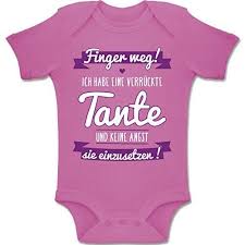 Shirtracer Spruche Baby Ich Habe Eine Verruckte Tante Lila 6 12 Monate Pink Bz10 Baby Body Kurzarm Jungen Madchen Baby Spruche Baby Einteiler Baby Body Spruche