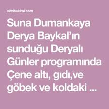 Suna Dumankaya Derya Baykal In Sundugu Deryali Gunler Programinda Cene Alti Gidi Ve Gobek Ve Koldaki Cil Evde Hazirlabilen Ilaclar Saglikli Yasam Tarzi Saglik