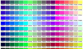 Kumpulan Kode Warna Html Warna Web Bagan Warna Warna