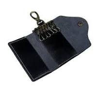 Peace Key Pouch Car Key Case Key Wallet Key Holder with 6 Hooks and Side Pockets Unisex Printed Key Organizer