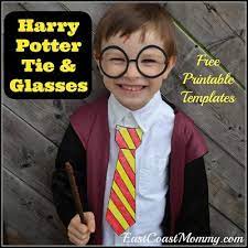 Harry Potter Glasses And Ties With Free Printable Templates Harry Potter Tie Harry Potter Glasses Harry Potter Free