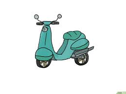 Sketsa gambar motor vespa garlerisket. 4 Cara Untuk Menggambar Sepeda Motor Wikihow