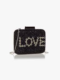 Siyah Kus Gozu Uzeri Slogan Gecisli Clutch Tw6180052041001 Twist Canta Modelleri Cuzdan Canta