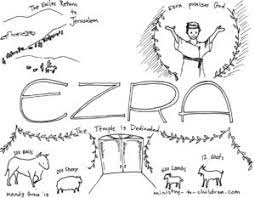 Choose the color of the text. Book Of Ezra Bible Coloring Page