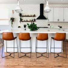 slope leather bar & counter stools