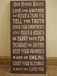 Our House Rules Sign Word Art Typography Wood Sign In Brown House Rules Sign Word Art Typography House Rules