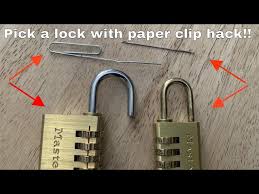 But a lot of the time. How To Pick A Combination Lock With A Paper Clip Sewing Needle Life Hack Lockpicking Vault