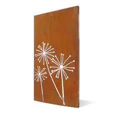 Paras Sichtschutz Und Designwand Aus Cortenstahl Mit Gelasertem Motiv Pusteblume Ausfuhrung Links Die Cortenstahl Sichtschutz Cortenstahl Sichtschutzwande