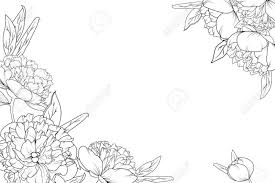 Best Of Flower Outline Border Template And Description In 2020 Flower Outline Outline Drawings Peony Rose