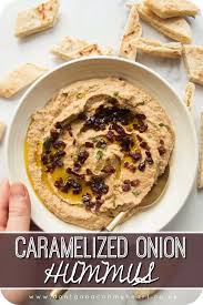 Caramelized Onion Hummus Video Food Processor Recipes Hummus Recipe Homemade Recipes