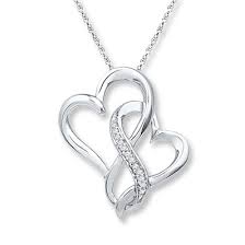 173122209 Infinity Heart Necklace 1 20 Ct Tw Diamonds Sterling Silver Heart Jewelry Sterling Silver Necklace Pendants Silver Diamond Necklace