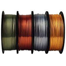 Amazon Com Ttyt3d Silk Shiny Metal Gold Silver Red Copper Bronze Pla 3d Printer Filament Bundle 1 75mm 3d Pr 3d Printing Materials 3d Printer Filament Prints