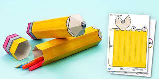 3d paper paper toys paper crafts origami templates anime stuff cards diy youtube. 3d Paper Craft Pencil Gift Box Teacher Made