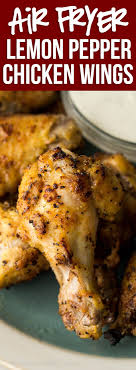 Air Fryer Lemon Pepper Chicken Wings Recipe In 2020 Lemon Pepper Chicken Wings Chicken Wing Recipes Air Fryer Recipes Chicken