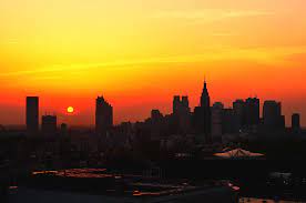 Get inspired by color combination sunset skyline and create a design. Tokyo Skyline At Sunset By Vladimir Zakharov