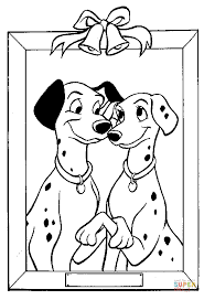 pongo and perdita portrait coloring page free printable pages coloriage sainte famille
