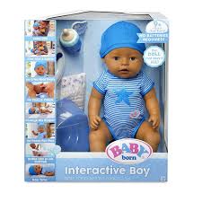 This unique doll is embedded with 9 lifelike functions and can be played without the need for batteries. Baby Born Interactive Boy Doll Blue Eyes Bottle Pacifier Diaper Potty A9 For Sale Online Ebay