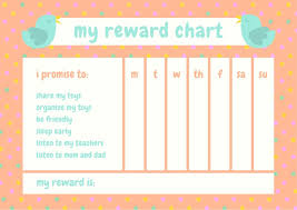 orange polka dot bird cute toddler reward chart templates