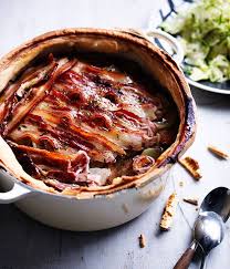 Baeckeoffe Stew With Brussels Sprout Salad Recipe Recipe Brussel Sprout Salad Recipes Brussel Sprout Salad Stew Recipes