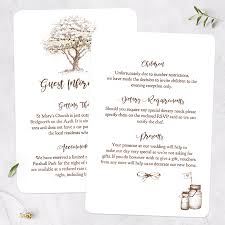 Your invitation envelope should be clearly addressed to only the guests invited. 10 Things To Include On Your Wedding Guest Information Card Funky Pigeon Blog