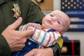 Sheriff Darin Balaam enjoyed a visit from one of our newest Washoe County  Sheriff's Office family members. Baby Joseph was born May 18, 2021 at a  healthy 7 lbs, 8 ozs. Joey's