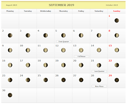 Moon Phases Calendar September 2019 Moon Phase Calendar Calendar March Moon Phases
