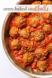 Oven Baked Meatballs Recipe In 2020 Meatball Recipes Easy Italian Meatballs Recipe Food