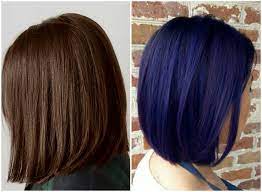 Medium Brown Base With Indigo Peekaboo Highlights Indigo Hair Purple Hair Hair Beauty