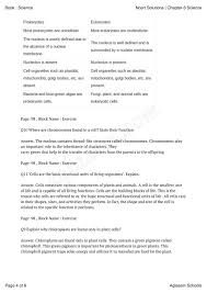 Ncert Solutions For Class 8 Science Chapter 8 Cell Structure And Functions Aglasem Schools