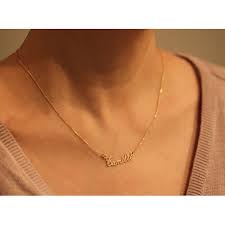 Partagez vos moments avec #moncollierprénom. Collier Or Jaune 18 Carats Personnalisable Prenom