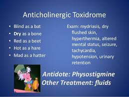 image result for anticholinergic toxidrome seizures