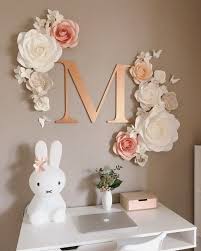 Paper Flowers Wall Decor Nursery Paper Flowers Set Wall Paper Flower Decoration Large Paper Paper Flower Decor Flower Wall Decor Paper Flower Wall Decor