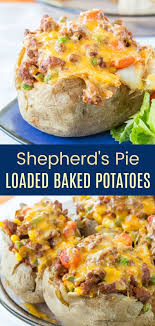 Shepherd S Pie Stuffed Baked Potatoes Cupcakes Kale Chips Recipe Beef Recipes For Dinner Ground Beef Recipes Easy Baked Potato Dinner