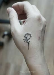 Possible Matching Tattoo For My Mother And I Rose Outline Tattoo Hand Tattoos Tattoos