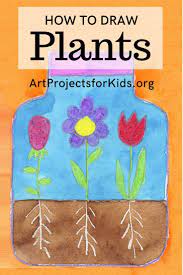 Draw this cute plant cell by following this drawing lesson. How To Draw Plants Art Projects For Kids Plant Art Kindergarten Art Projects Kids Art Projects