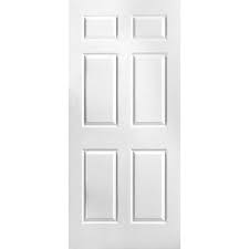 Masonite 36 In X 80 In Textured 6 Panel Hollow Core Primed Composite Interior Door Slab 16931 The Home Depot Doors Interior Wood Doors Interior Solid Wood Doors
