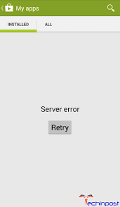 Устранение ошибки в работе сервисов google play. Fixed Google Play Server Error Retry Google Play Store Android Device Issue Techinpost
